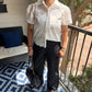 Wax Jeans Pantalón Marble Wash wide leg 90418