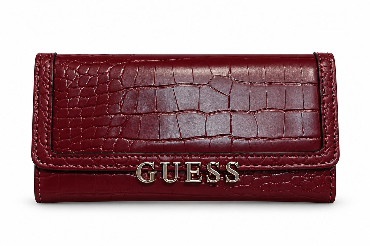 Cartera Guess Texturizada Color Vino 168496