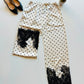 Beige Botany Pantalón satin polka dots con encaje A4463P