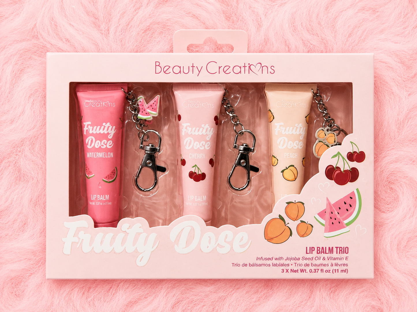 Beauty Creations Set 3 Lip Balm con Llavero FDLBSET1