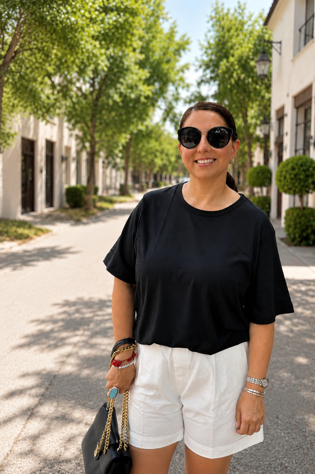 Hyfve Playera con manga oversized DZ26A794