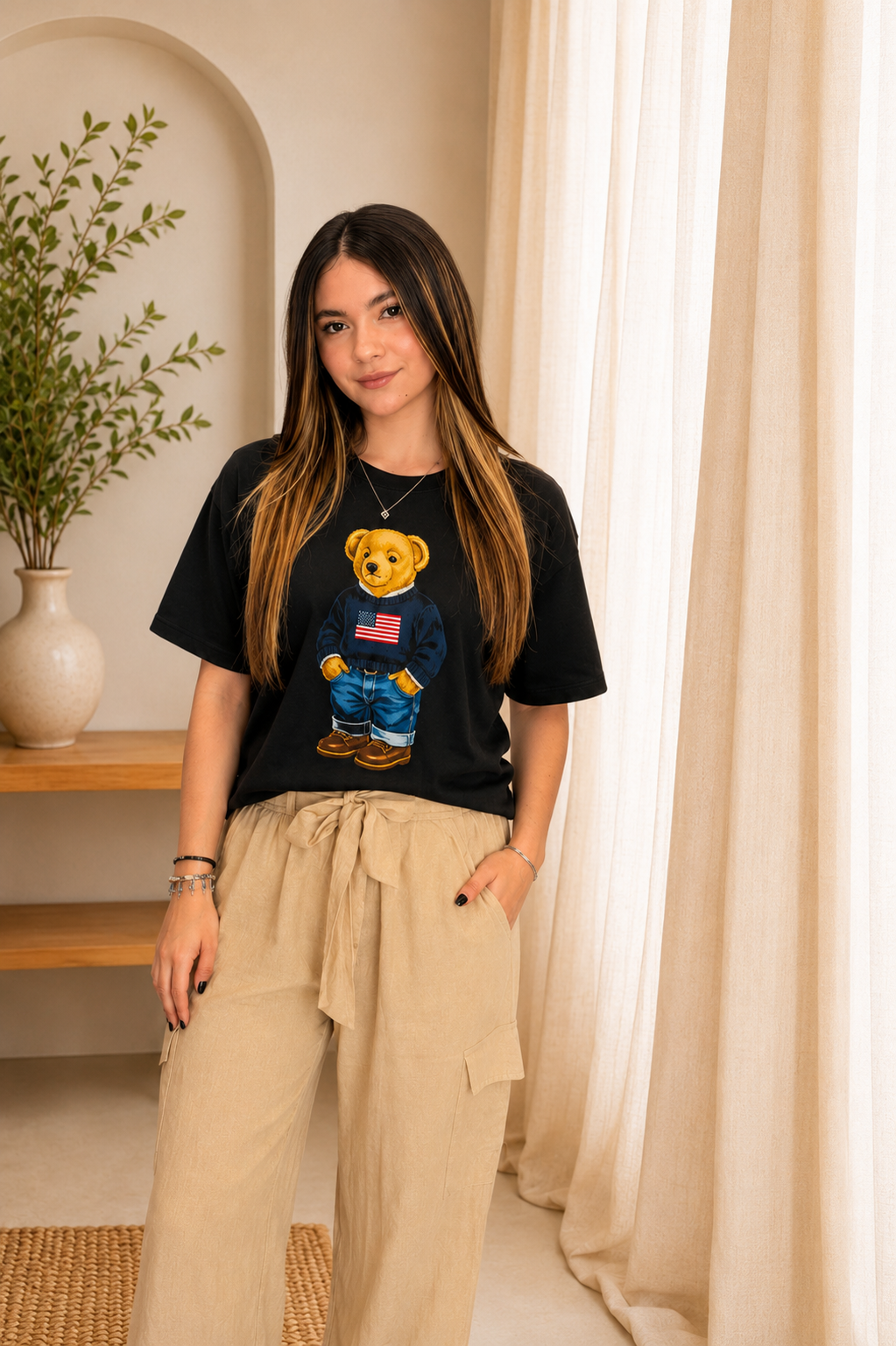 Over Appareal Playera Oso Ralph con Sweater T8986
