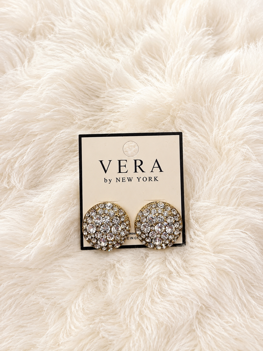 Aretes plateados con diamantes YE2936NY