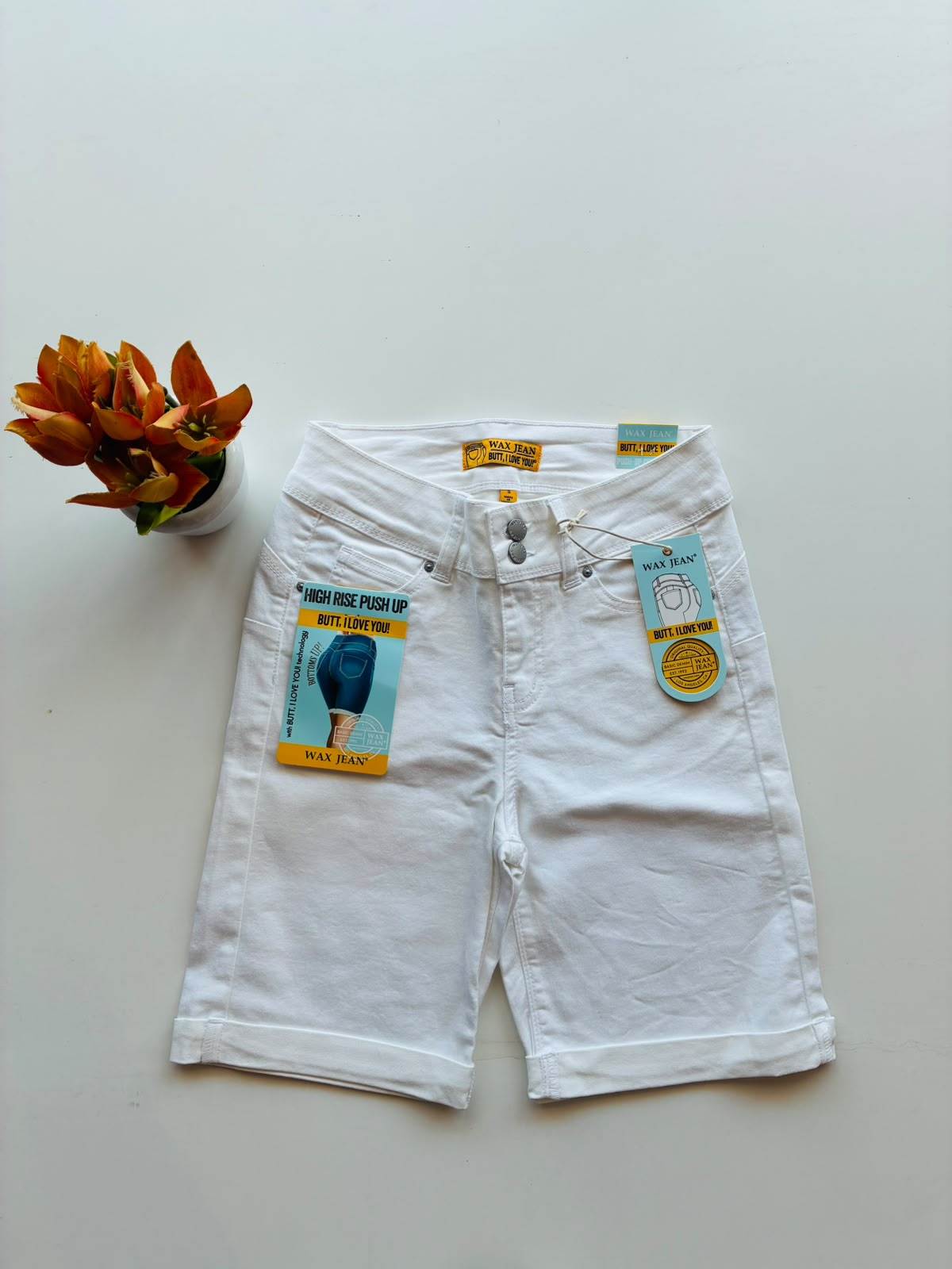 Wax Jeans 2Bttn Bermuda Push up 90152