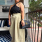 Linzy Pantalón Barrel con cinturón de lazo P2489