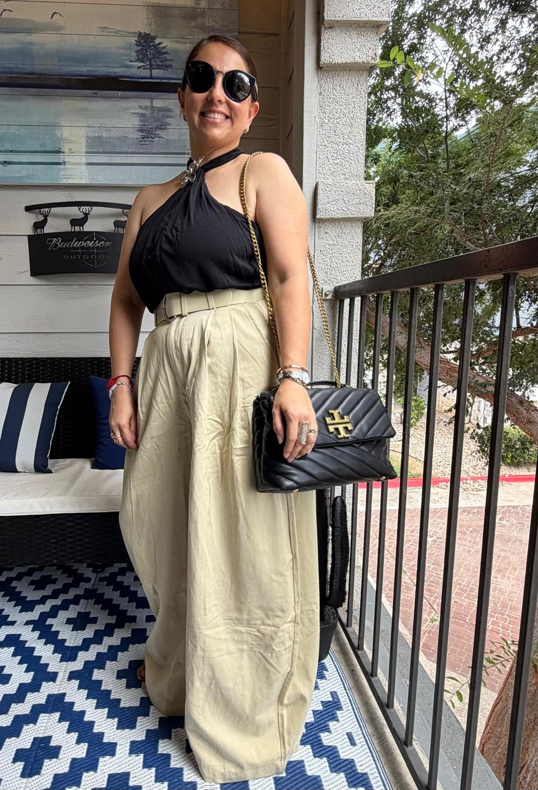 Linzy Pantalón Barrel con cinturón de lazo P2489