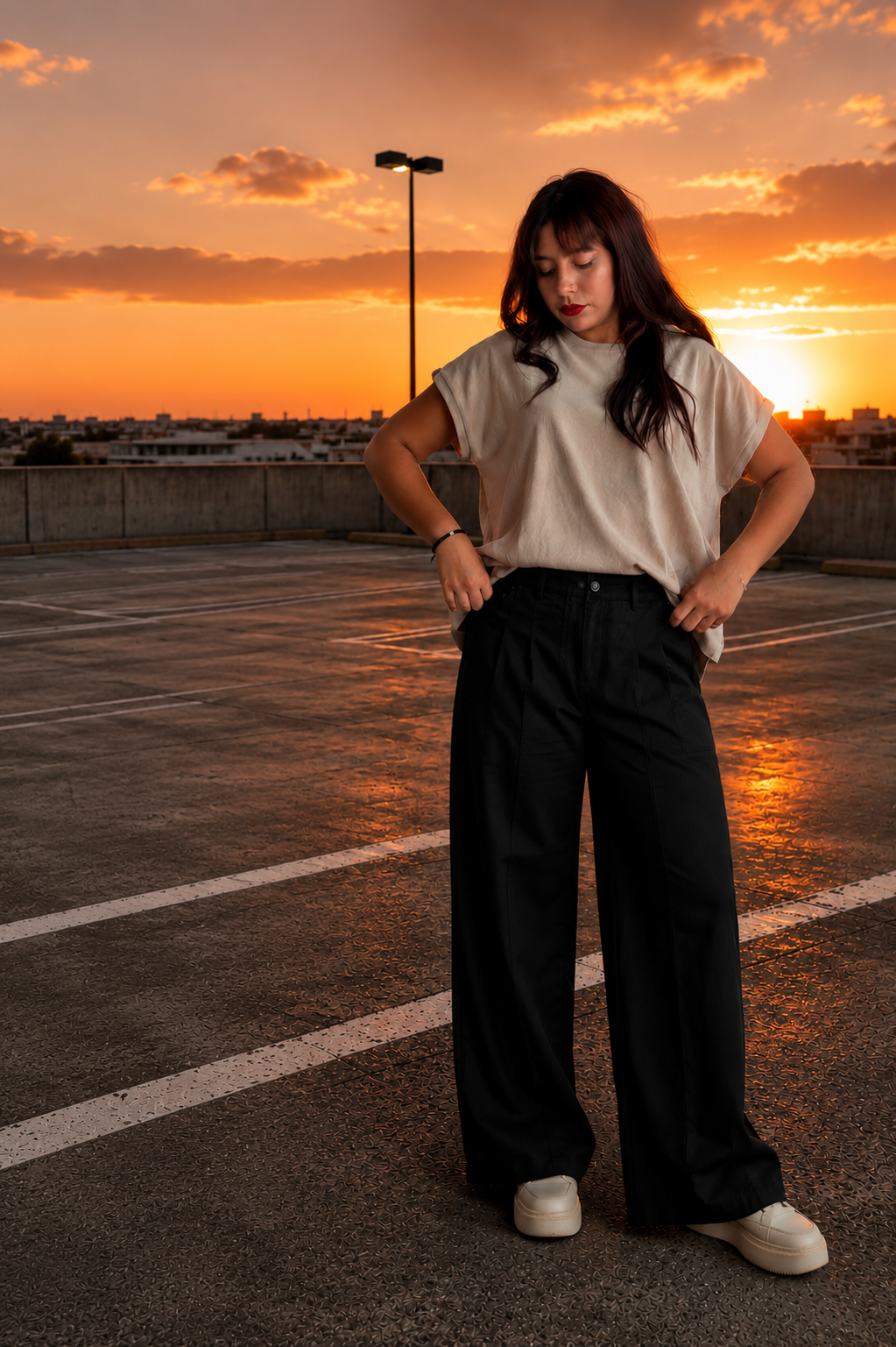 Linzy Pantalon Barrel con lazo P2490