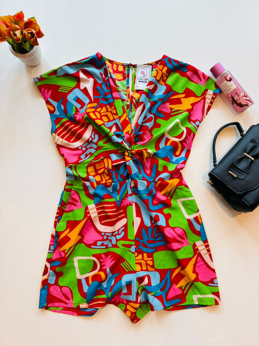 Jumper corto estampado multicolor 35793R