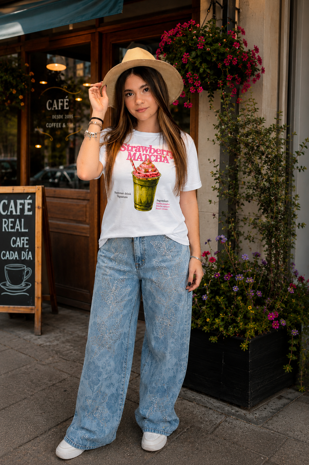Over Appareal Playeras Strawberry Matcha T8995