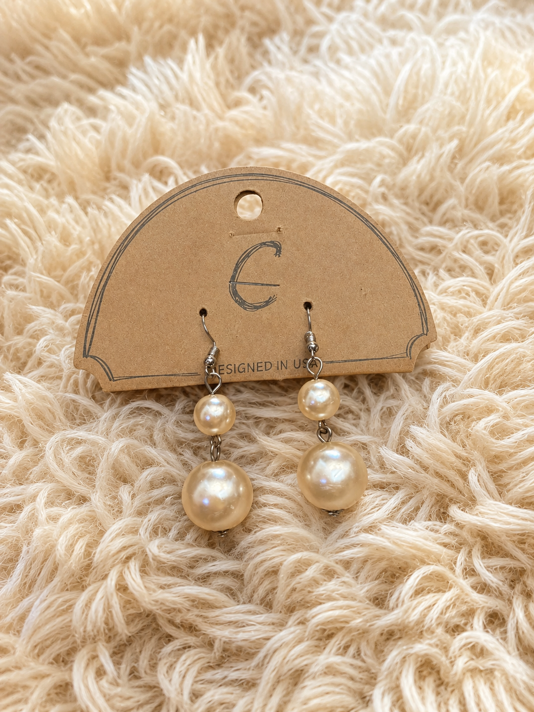 Aretes de perla sintética PERLA123