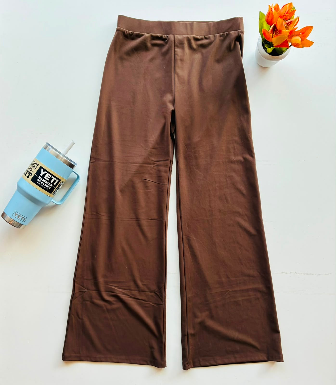 Ambiance Pantalones de Punto de Pierna Ancha 77394