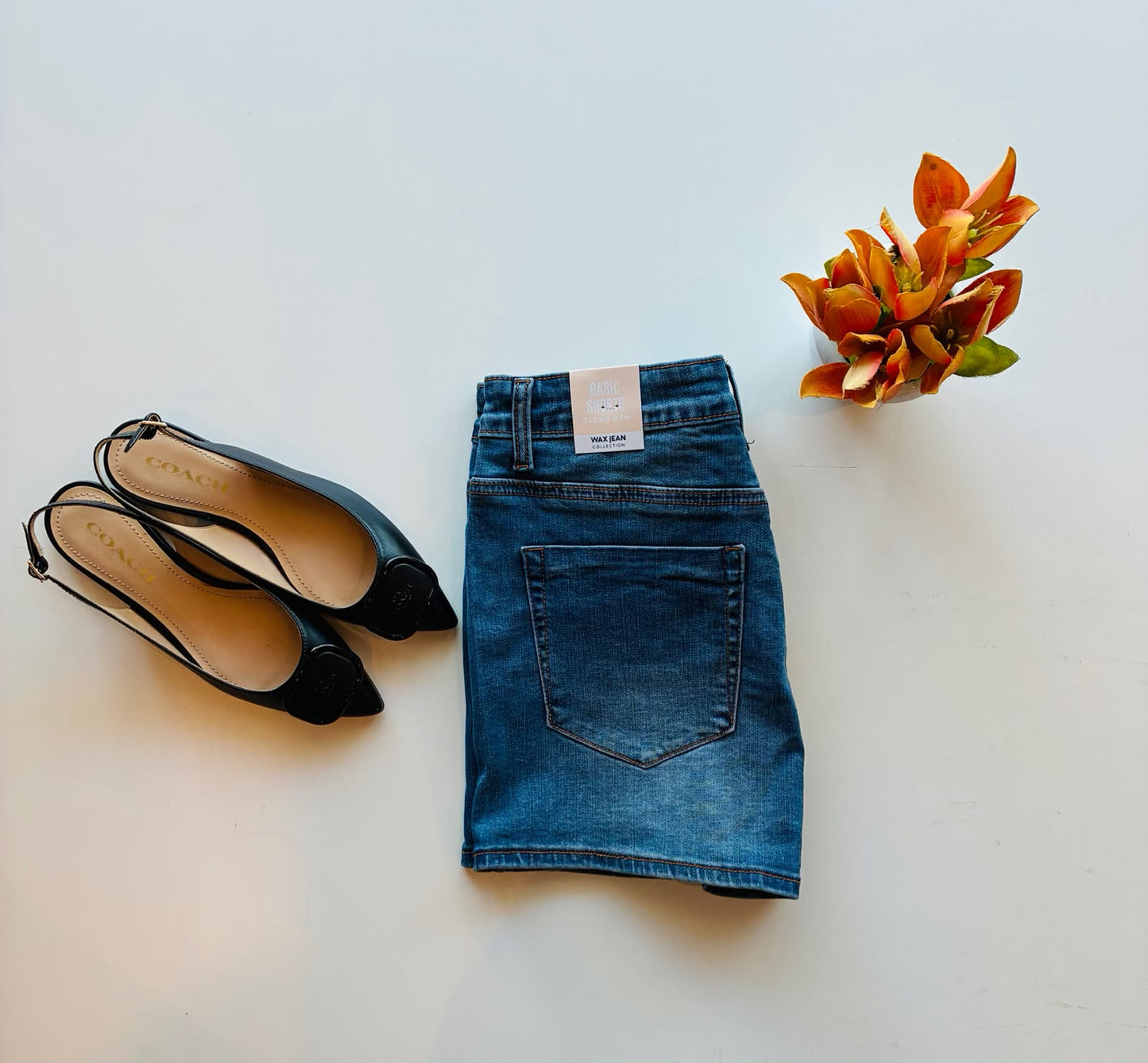 Wax Jeans Shorts Hem Clean 90346