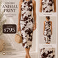 GTD6051 GALITA Vestido Estampado de Vaca