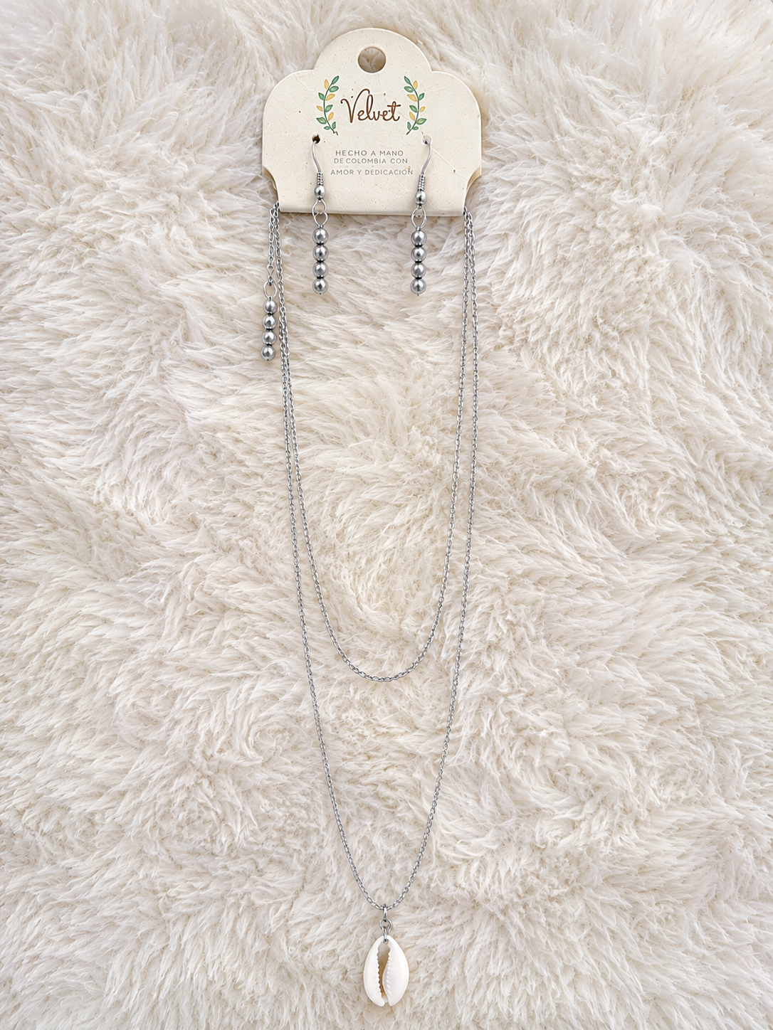 Collar doble cadena con aretes P65W