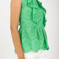 Blusa con crochet con detalle descuebierto de la espada