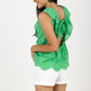 Blusa con crochet con detalle descuebierto de la espada