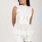 Blusa con crochet con detalle descuebierto de la espada