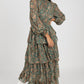 Maxi vestido con olanes